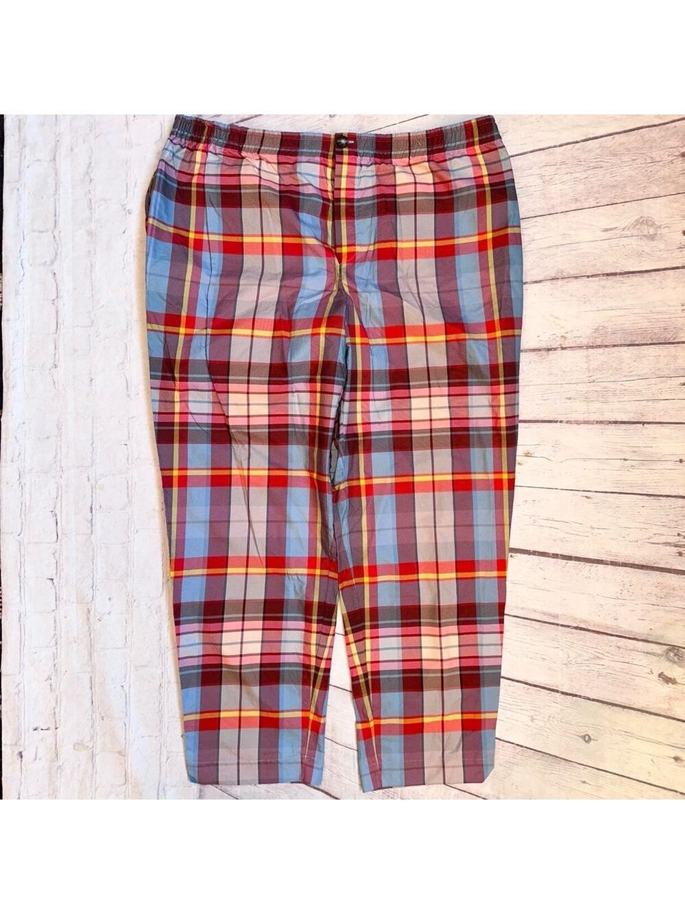 NWOT Men's Size 3XL JCRT Cotton Plaid Lounge Pajama Pants